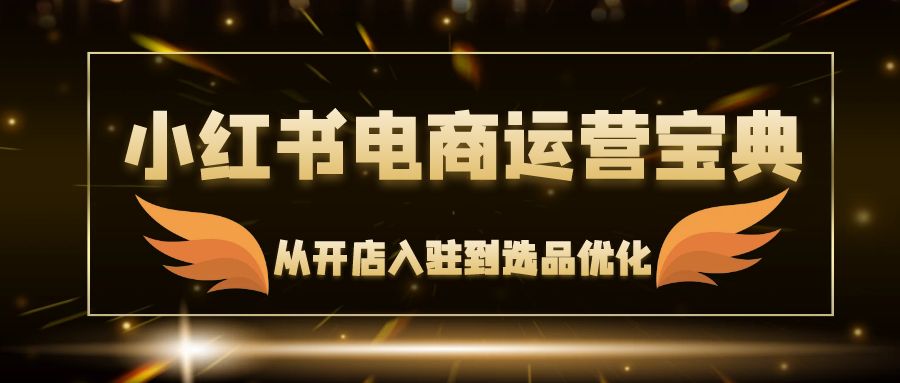 （12497期）小红书电商运营宝典：从开店入驻到选品优化，一站式解决你的电商难题-创新社-资源网-最新项目分享网站-