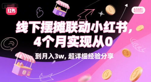 线下摆摊联动小红书，4 个月实现从 0 到月入3w，超详细经验分享-