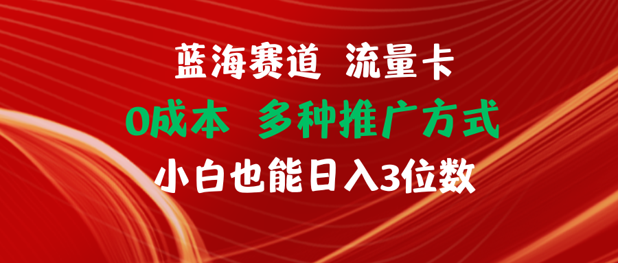 (11768期)蓝海赛道 流量卡 0成本 小白也能日入三位数-创新社-资源网-最新项目分享网站-